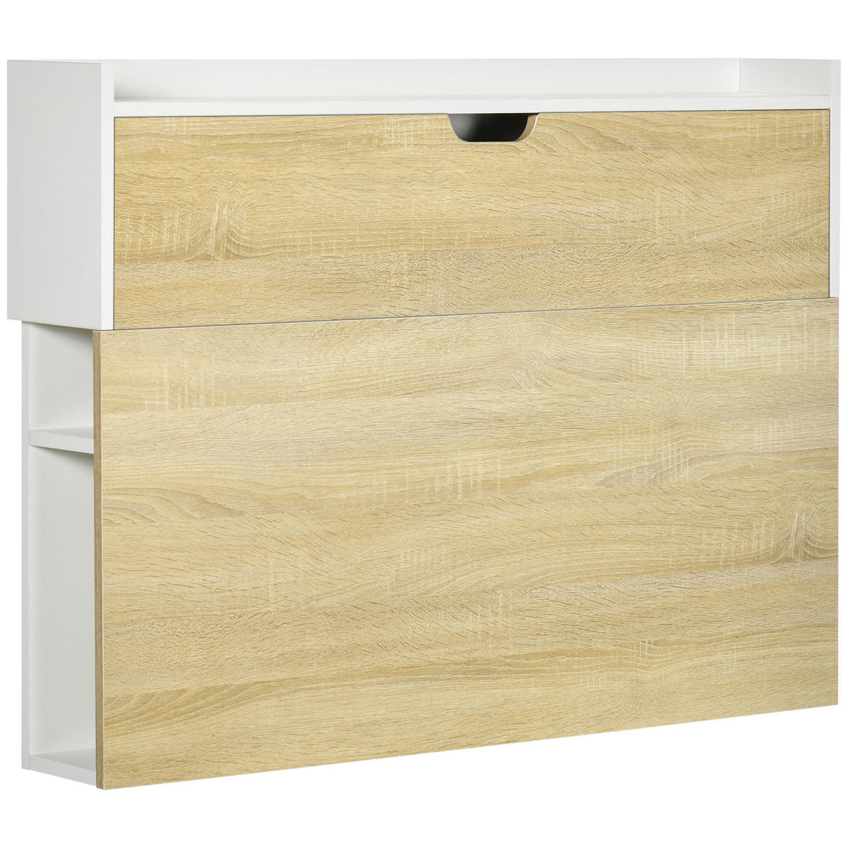 SCHREIBTISCH DE-14906 klappbar mit Schrank & Regal Naturholz - Naturfarben, Holzwerkstoff (100/18/74cm) - ComfortXL