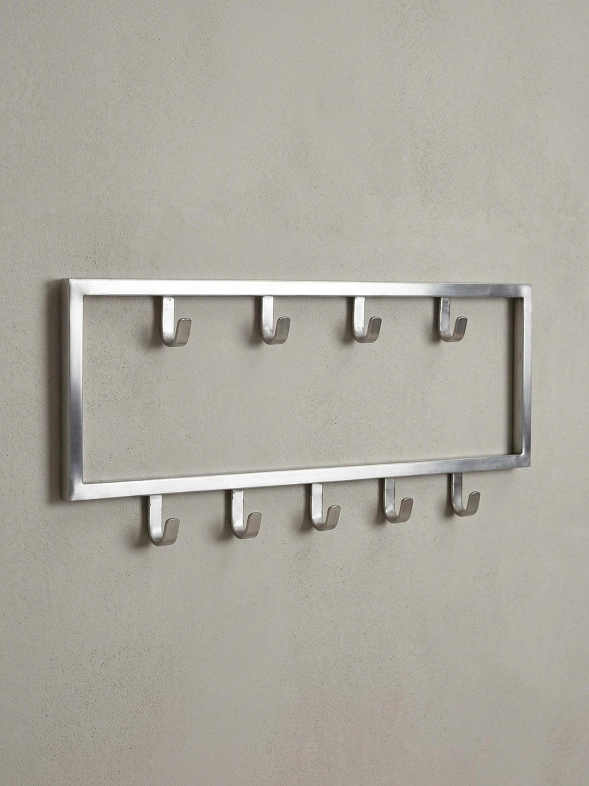 WANDGARDEROBE Metall Silber Modern poliert - Silberfarben, Metall (50/20/4cm) - KADIMA DESIGN