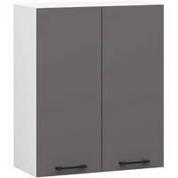 HÄNGESCHRANK Weiß, Graphit Grau 72/60/30 - Dunkelgrau/Weiß, Holzwerkstoff (60/72/30cm) - RAUMHIRSCH FURNITURE