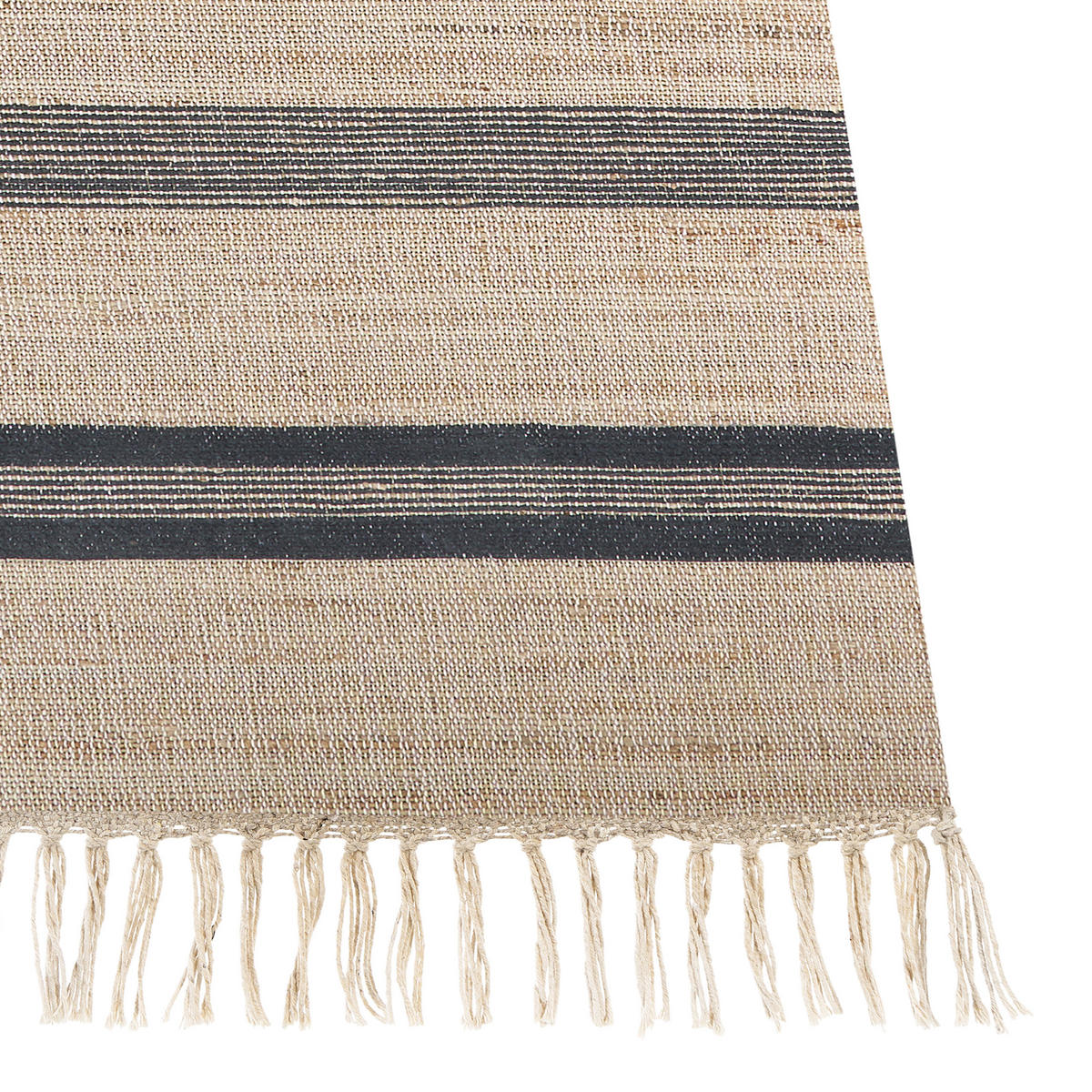 TEPPICH geflochten Talpur 230/160 cm - Beige, Naturmaterialen (160/230cm) - Beliani