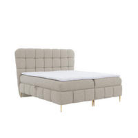 BOXBETT Mit Zwei Bettkasten, Stoff Corbett, Beige, 180x200 cm, LOLLY - Beige, Holz (180/200cm) - Kaiser Möbel