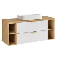 WASCHTISCH 120.6cm Oria Weiß - Weiß, Holzwerkstoff (120.6/50/46.5cm) - Petits-meubles