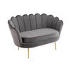MUSCHELSOFA 2-Sitzer - Samt - Anthrazit - DANDELION - Anthrazit, Textil (73/78/124cm) - Pascal Morabito