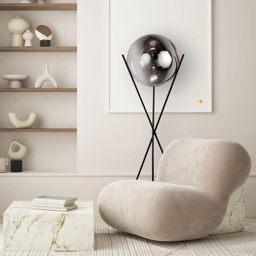 s.luce Stehlampe Anthrazit 40x160x40 cm