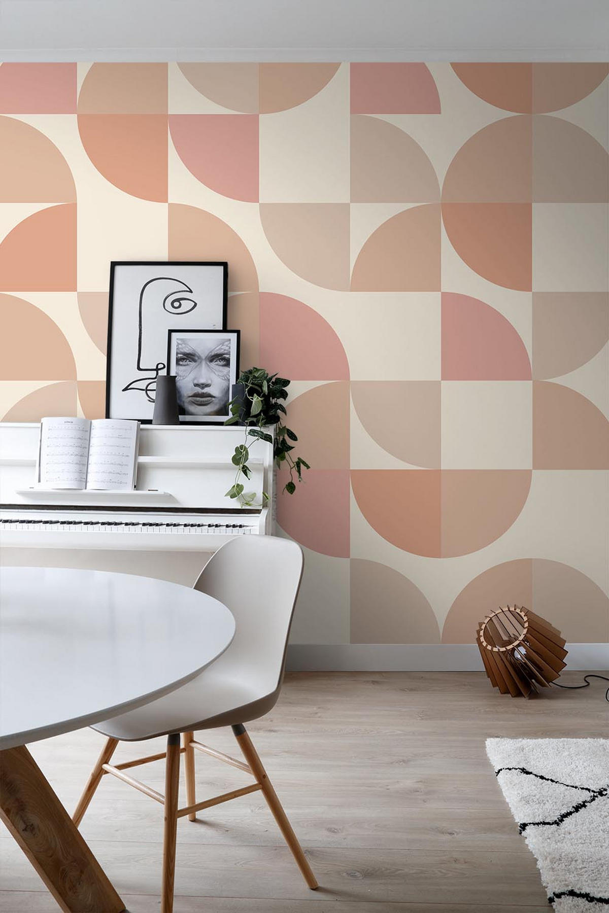 FOTOTAPETE geometrische Formen 250 x 279 cm - Pink, Papier (250/279cm) - ESTAhome