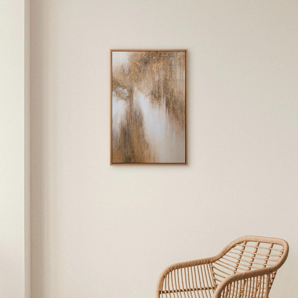 GEMÄLDE Honigdunst Schattenfugenrahmen Eichefarben 60x40 cm - Eichefarben, Holz (60/40cm) - YS-art gallery