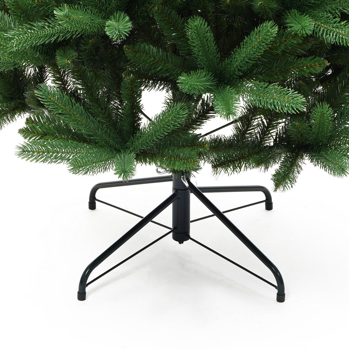 WEIHNACHTSBAUM 185 cm in Fraser-Tannen-Optik mit Metallständer - Grün, Kunststoff (185cm) - Hometopia
