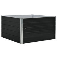 HOCHBEET 100x100x45 cm Verzinkter Stahl Anthrazit - Anthrazit, Metall (100/45/100cm) - furnicato