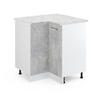 ECKUNTERSCHRANK R-Line Beton 75.6 cm, AP Marmor - Schieferfarben/Hellgrau, Holzwerkstoff (75.6/81.6/60cm) - Vicco