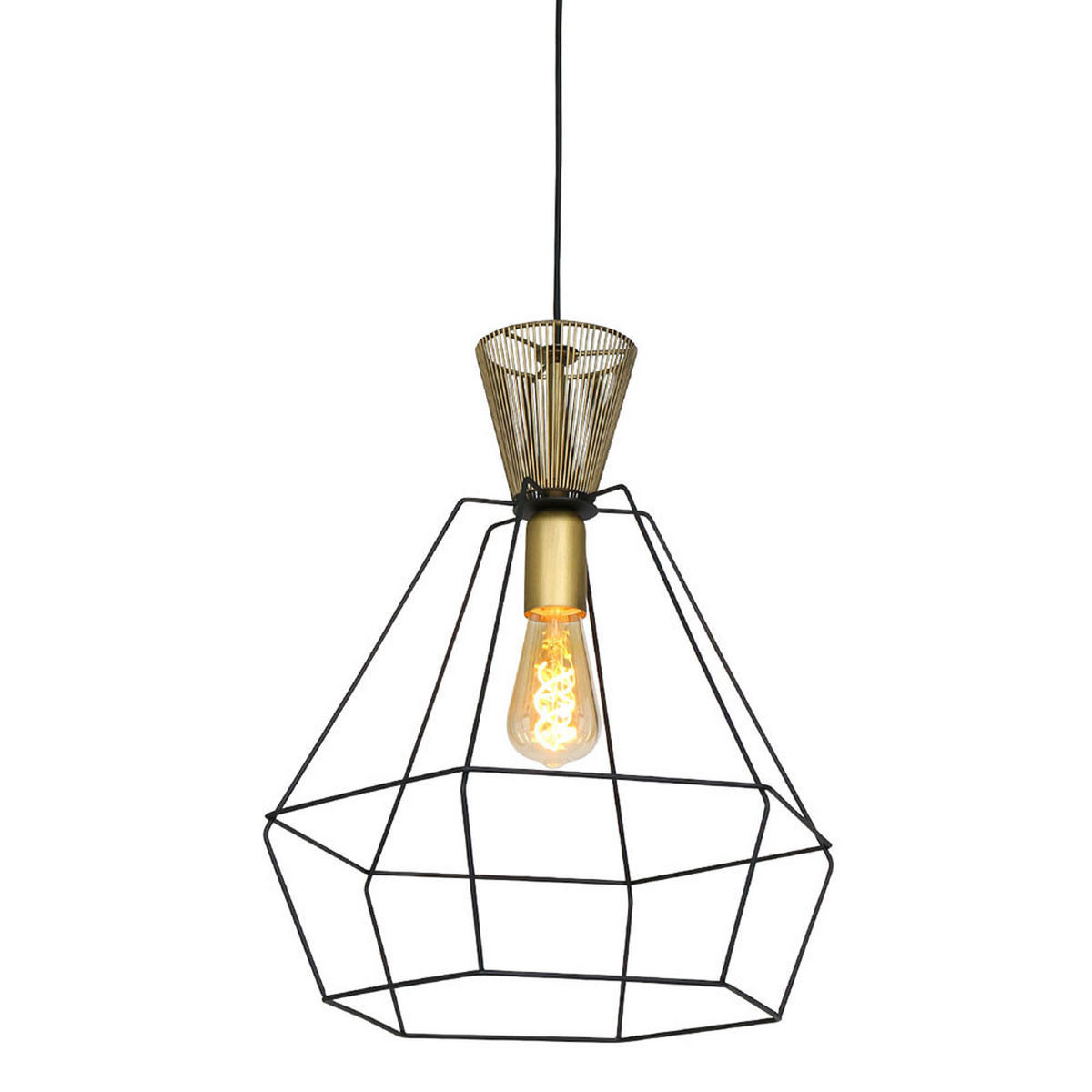 PENDELLEUCHTE Lillehammer Stahl Schwarz - Schwarz, Metall (38/38/55cm)