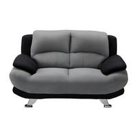 SOFA ohne Schlafmöglichkeit - 2 Personen - Stoff, Stoff - Schwarz, Grau - - Schwarz, Textil (150/89/91cm) - Vente-Unique