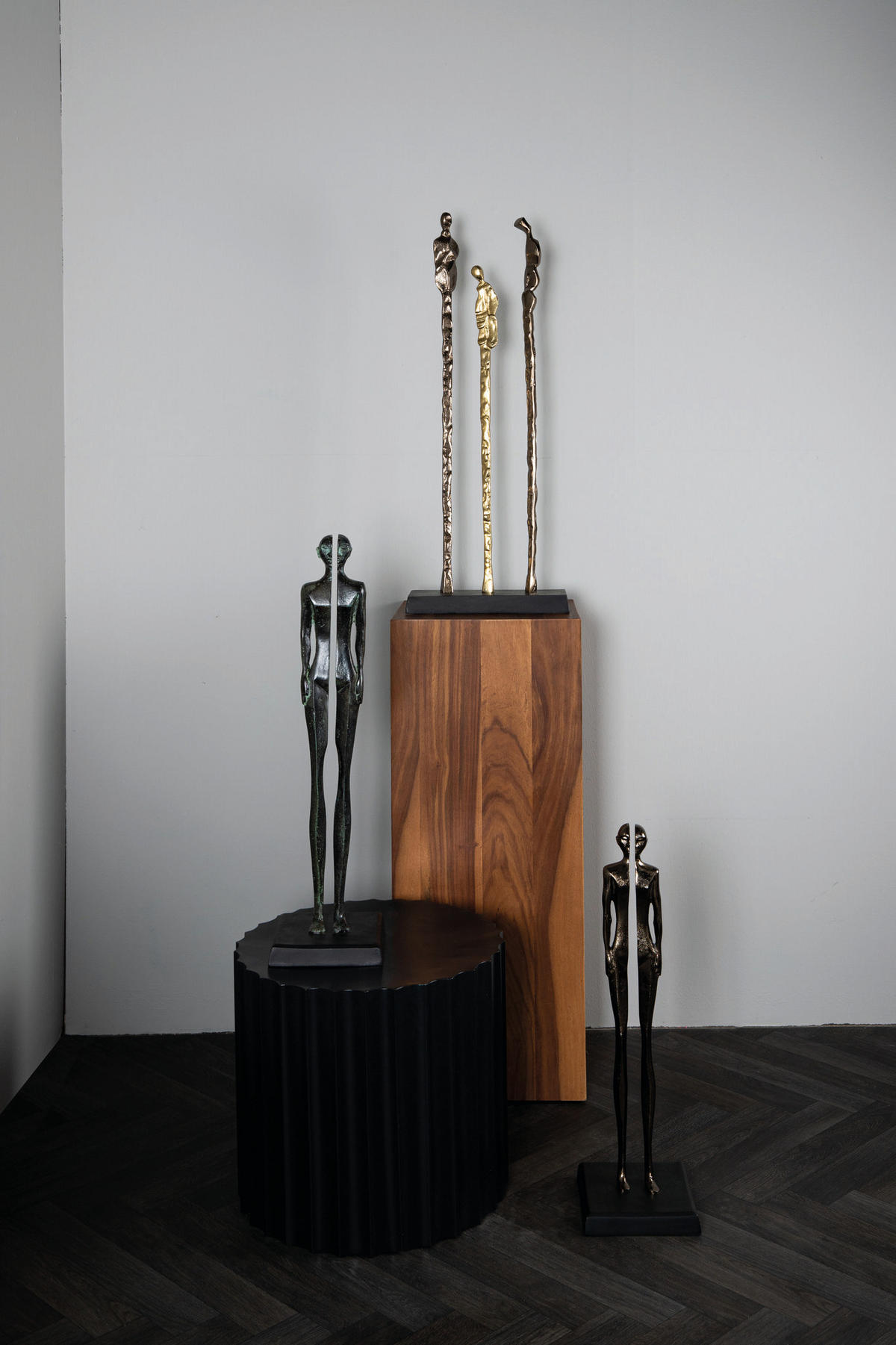 SKULPTUR Ilsee Silber 18/18/62cm - Silberfarben, Metall (18/62/18cm) - PTMD Collection