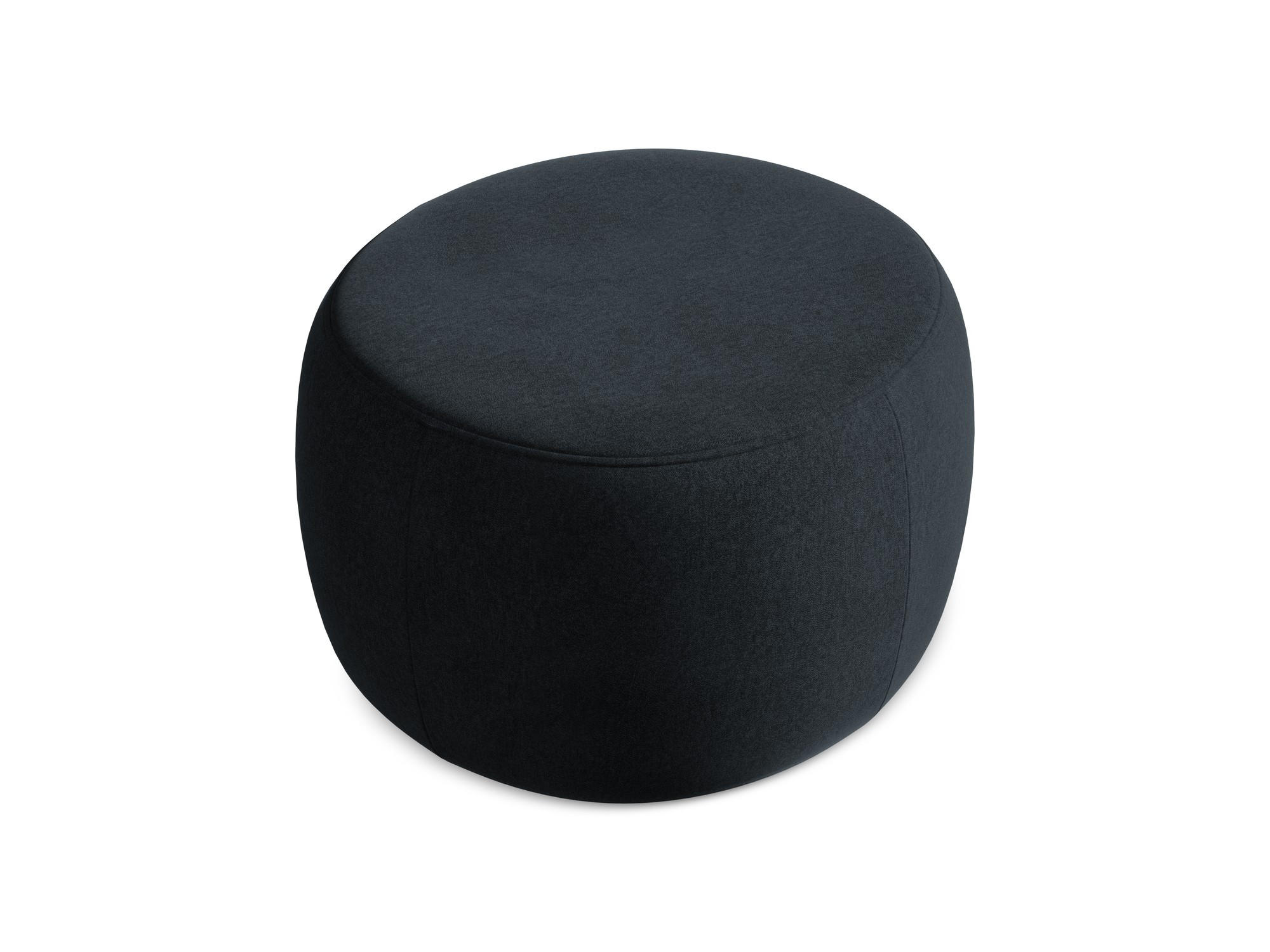 POUF Samt Stoff Blau - Blau/Rot, Kunststoff/Textil (76/44/67cm) - Makamii