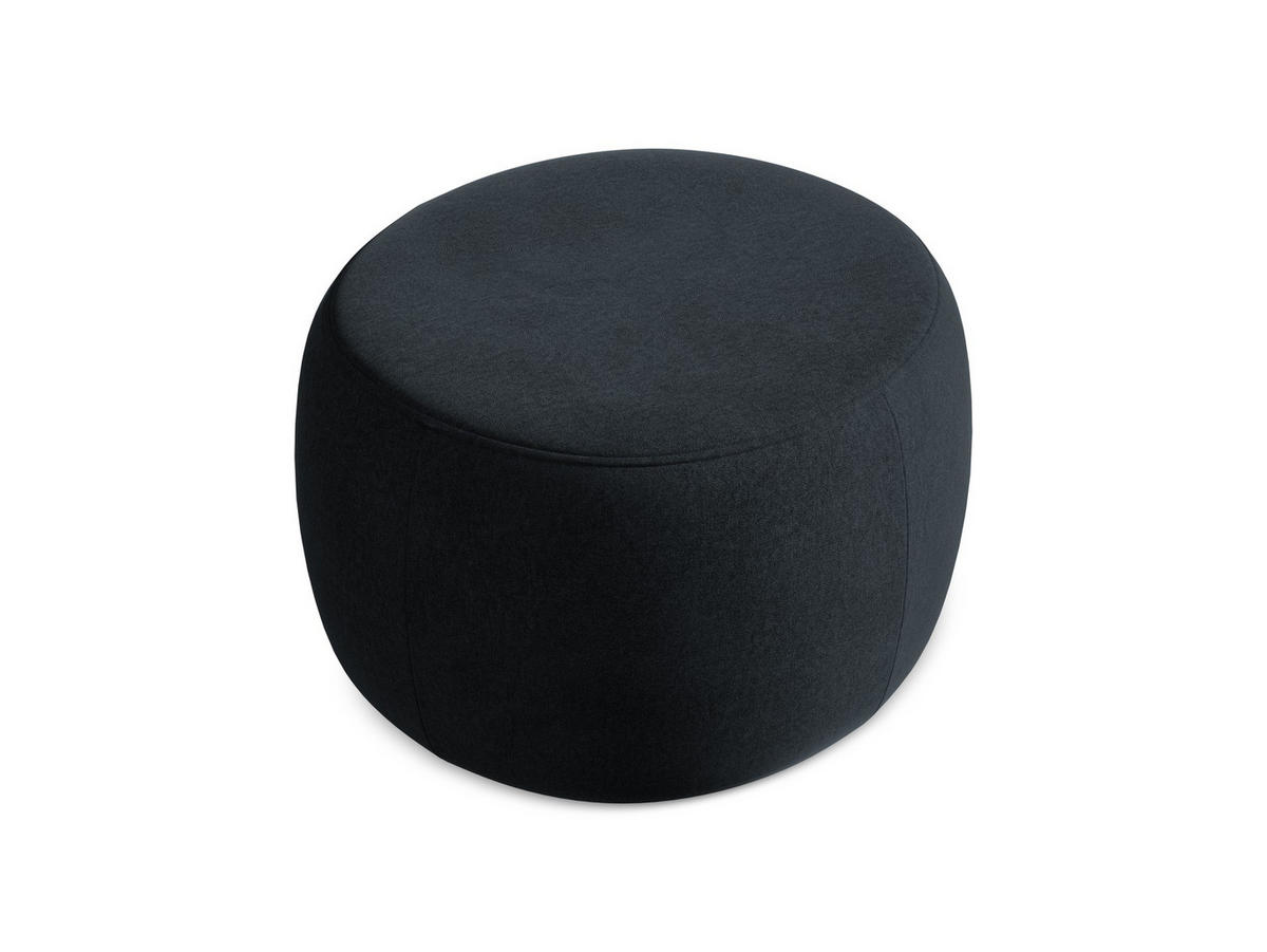 POUF Samt Stoff Blau - Blau/Rot, Kunststoff/Textil (76/44/67cm) - Makamii