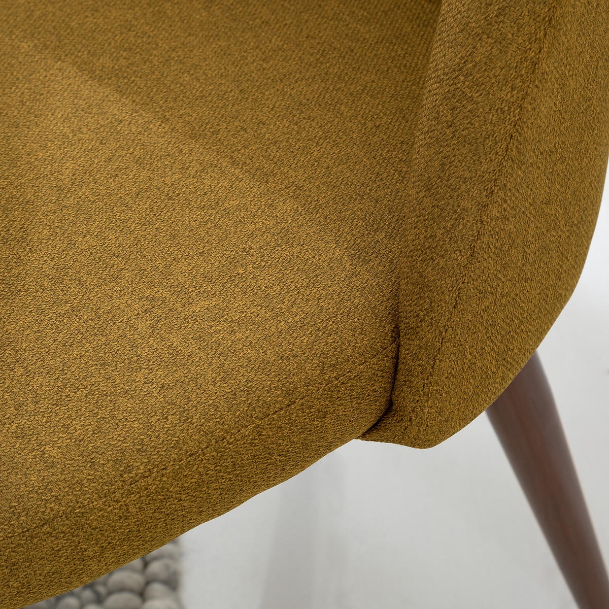 POLSTERSTUHL - Webstoff / Metall, 2er-Set - Gelb, Textil (49/79/52cm) - home24