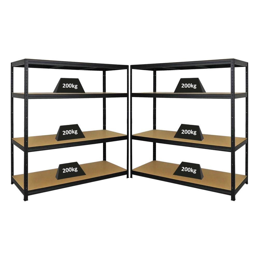 SCHWERLASTREGAL Giant Elephant 2er-Set mit 2x 160x150x60 cm Fachlast 200 kg Schwarz - Schwarz, Metall (300/160/60cm) - PROREGAL