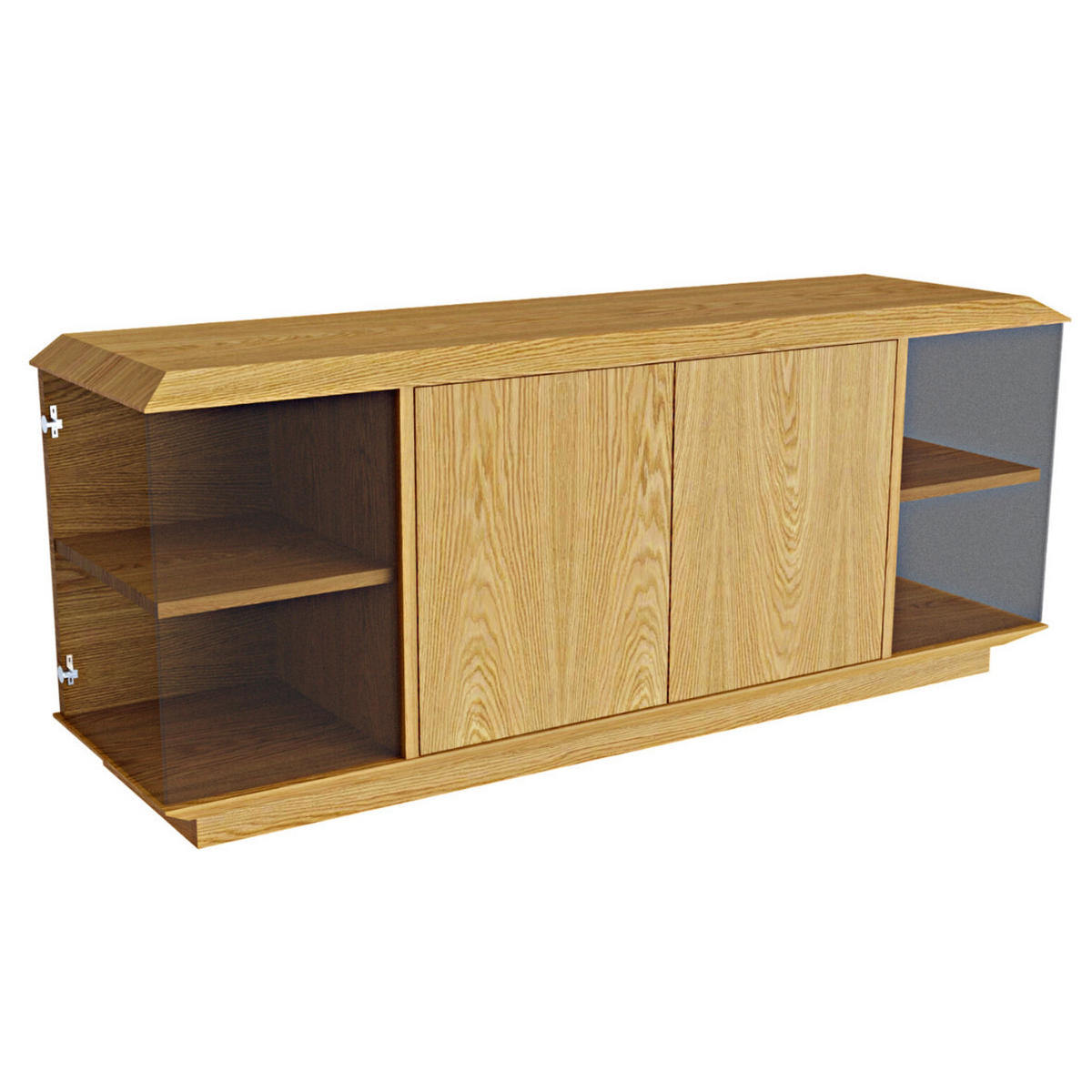 TV-SCHRANK aus Holz zum Wohnzimmer CARMEN - Eichefarben, Holz (160/65/45cm) - Rawood Furniture