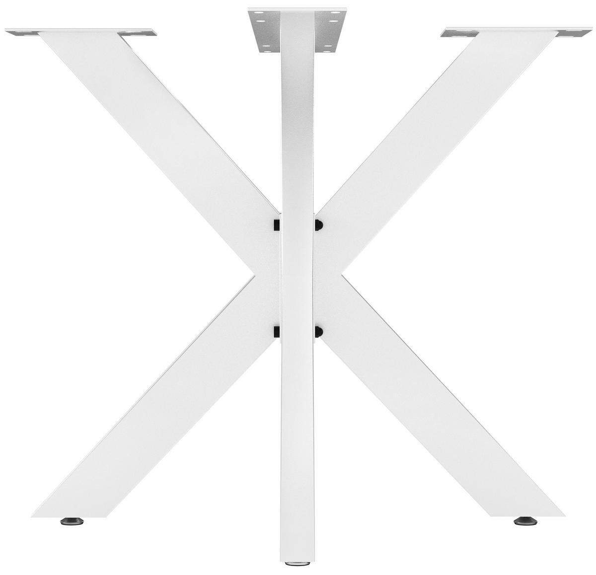 TISCHBEIN eckig 85/85/71 cm Metall weiß - Weiß, Metall (85/71/85cm) - CLP