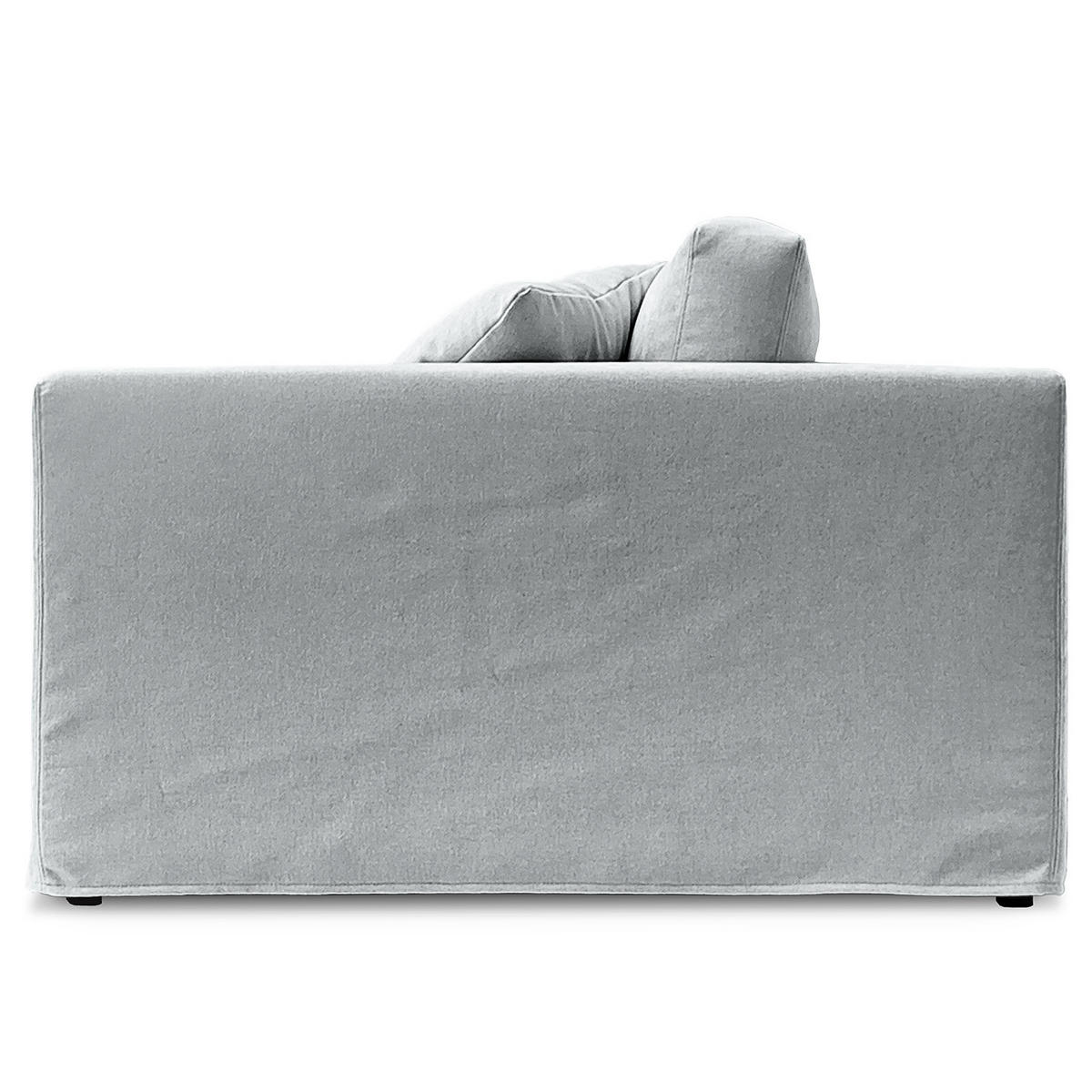 3-SITZER SOFA mit Wechselbezug - Webstoff - Hellgrau, Textil (245/63/122cm) - home24