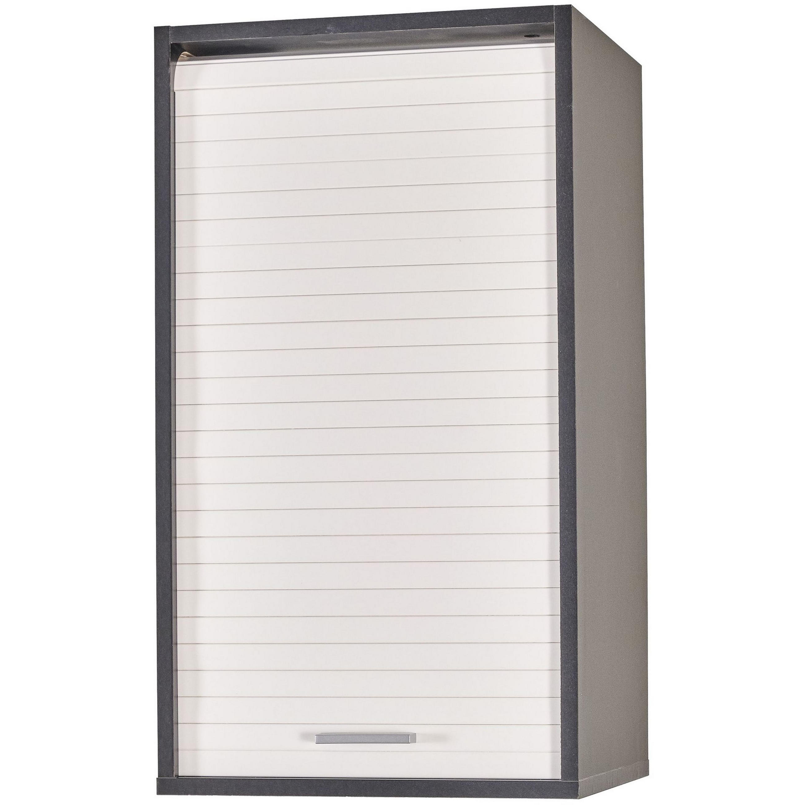 KÜCHENOBERSCHRANK mit Rolladentür 35/40/72cm - Schwarz, Holzwerkstoff (40/72/35cm) - Simmob