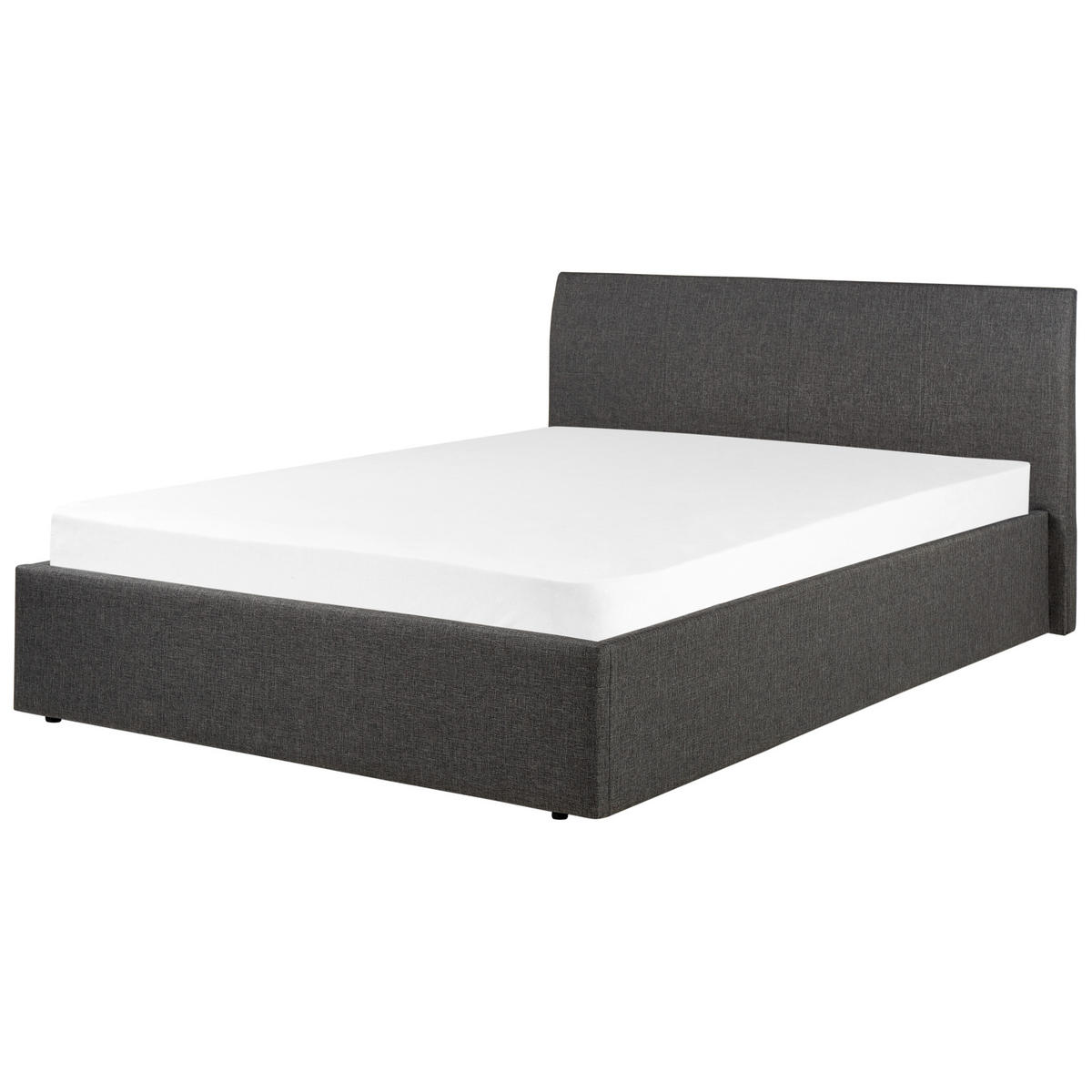 BETT mit Stauraum 140/200 cm Stoff Grau Orbey - Grau, Textil (140/200cm) - Beliani