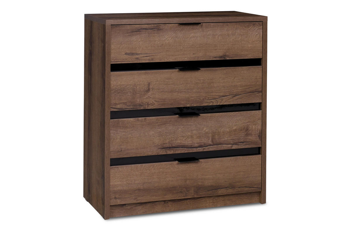 KOMMODE MERO mit Schubladen, Dunkelbraun - Dunkelbraun, Holzwerkstoff (81/90/40cm) - KONSIMO®