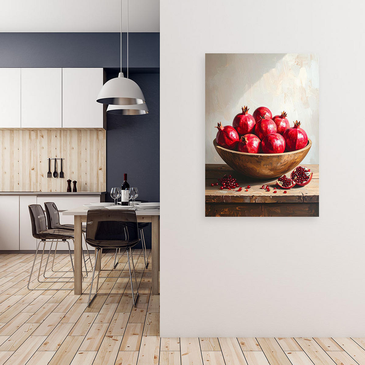 LEINWANDBILD Essen & Trinken 20x30cm - Rot, Textil (20/30cm) - Feeby