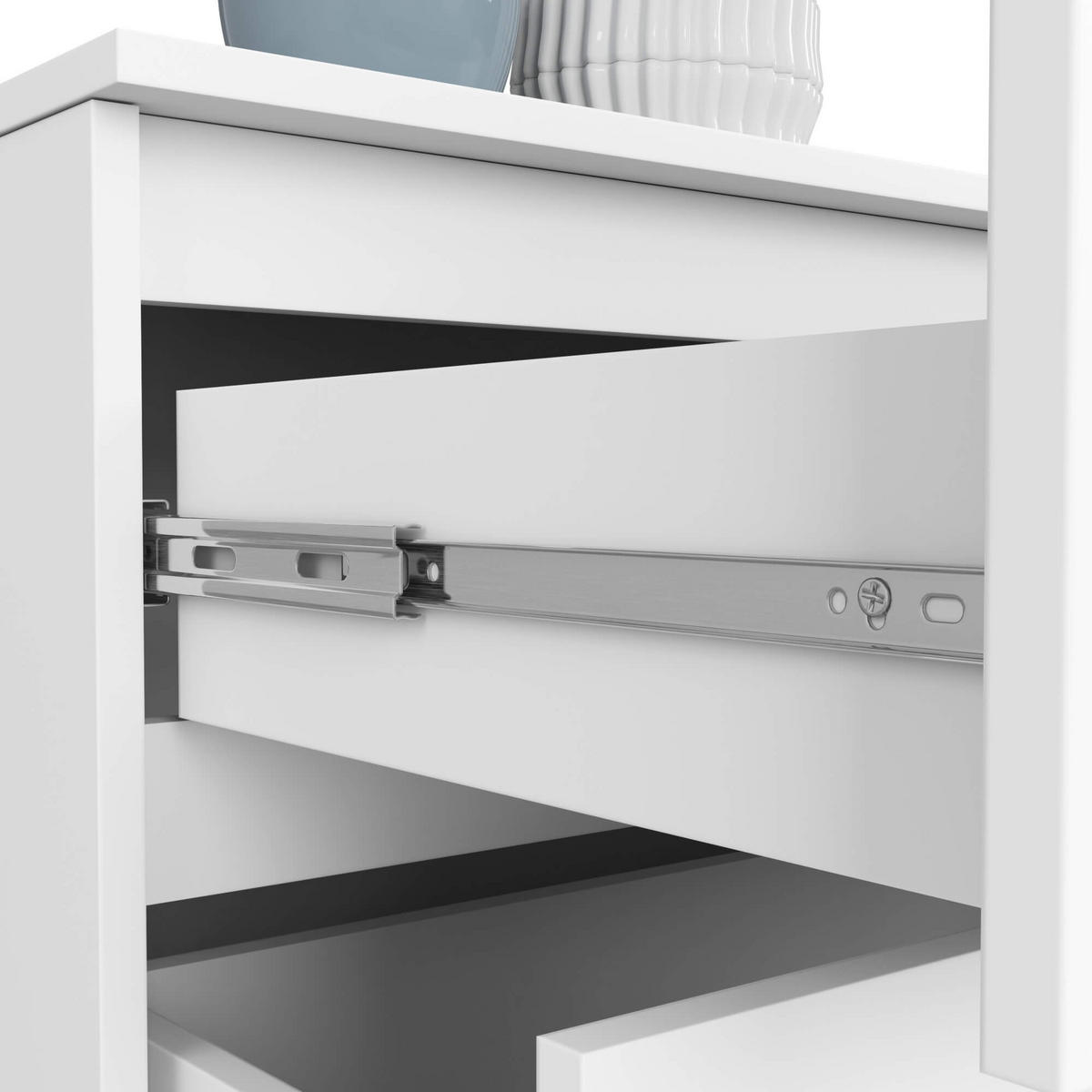 KOMMODE Weiß 55/160/40 - Weiß, Holzwerkstoff (160/55/40cm) - RAUMHIRSCH FURNITURE