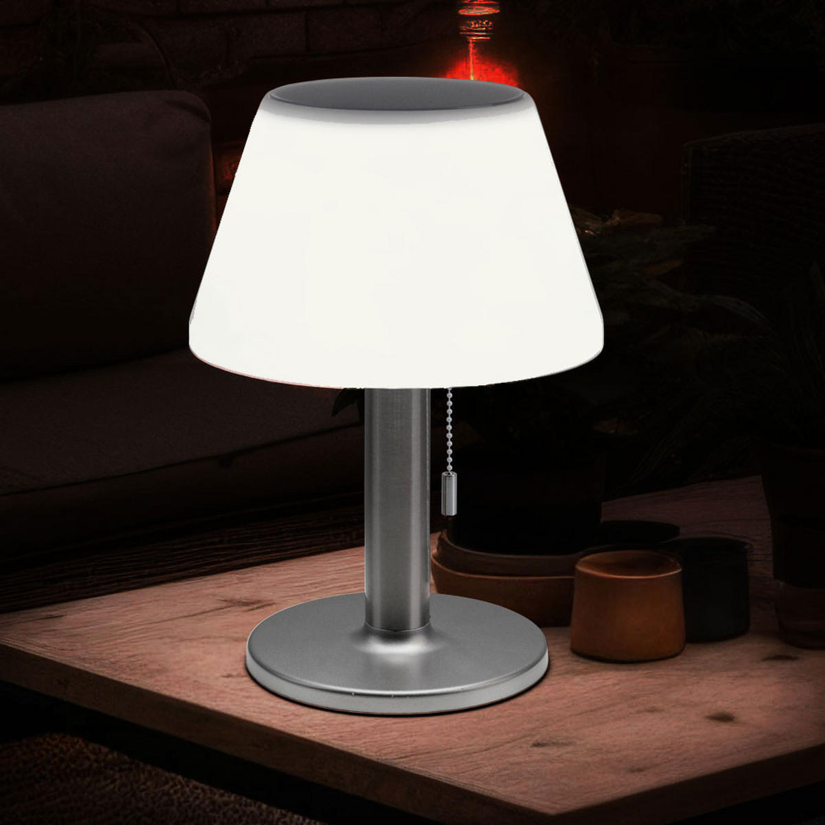 LED AUSSENLEUCHTE Metall Silber - Silberfarben, Metall (20/20/28cm)