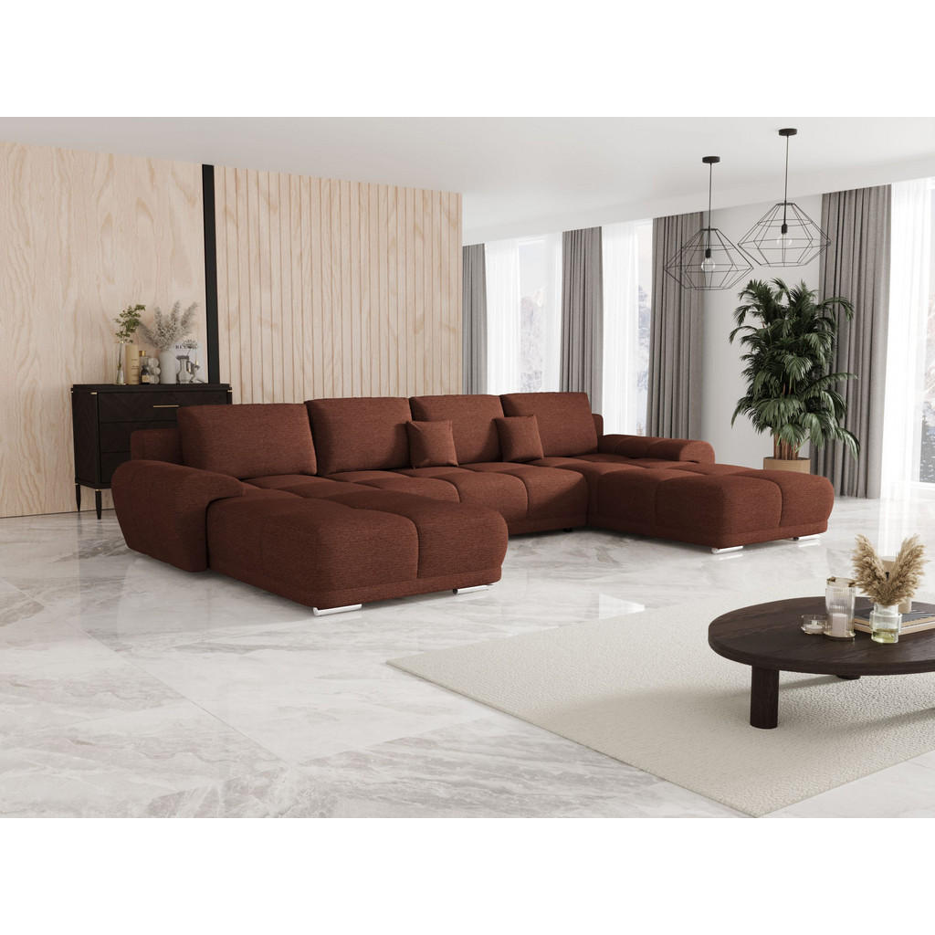 Thumbnail - Bedante Ecksofa, Hellbraun, Textil, 372x87x185 cm, Wohnzimmer, Sofas & Couches, Wohnlandschaften, Wohnlandschaften in U-...