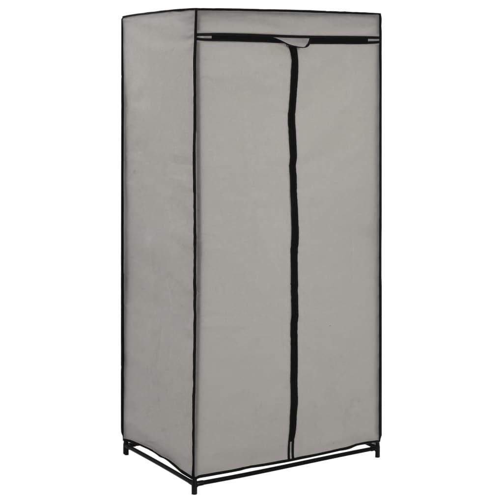 vidaXL Stoffschrank Grau 75x160x50 cm