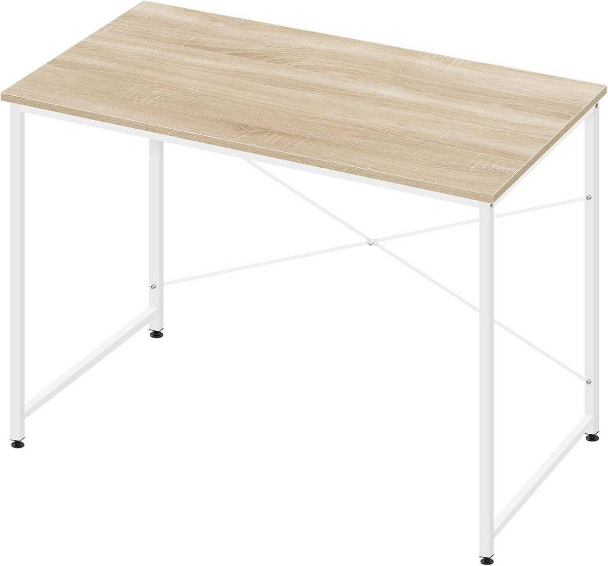 SCHREIBTISCH 100x50x75 cm, Helle Eiche - Eichefarben, Holzwerkstoff/Metall (50/100/75cm) - Woltu