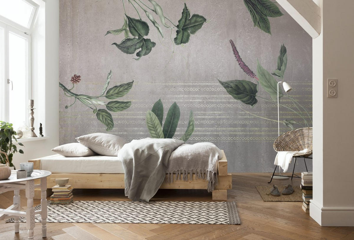 FOTOTAPETE Blätter 400 x 280 cm - Lila, Papier (400/280cm) - Sanders & Sanders