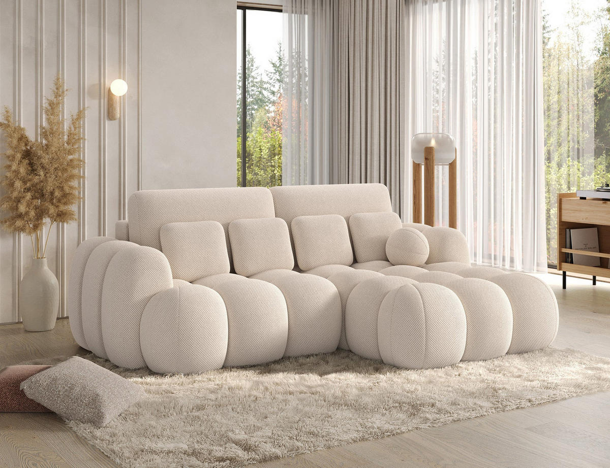 ECKSOFA COVELION L-Form – Schlaffunktion, Bettkasten, Wellenfederung, HR-Kaltschaum, inkl. Kissen, moderner Wohnkomfort - Beige, Kunststoff (167/260cm) - Wohnideebilder