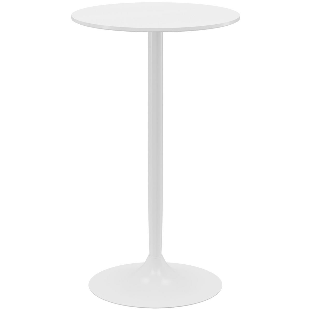 BARTISCH, MDF, Stahl, Weiß - Weiß, Kunststoff (60/102/60cm) - HOMCOM
