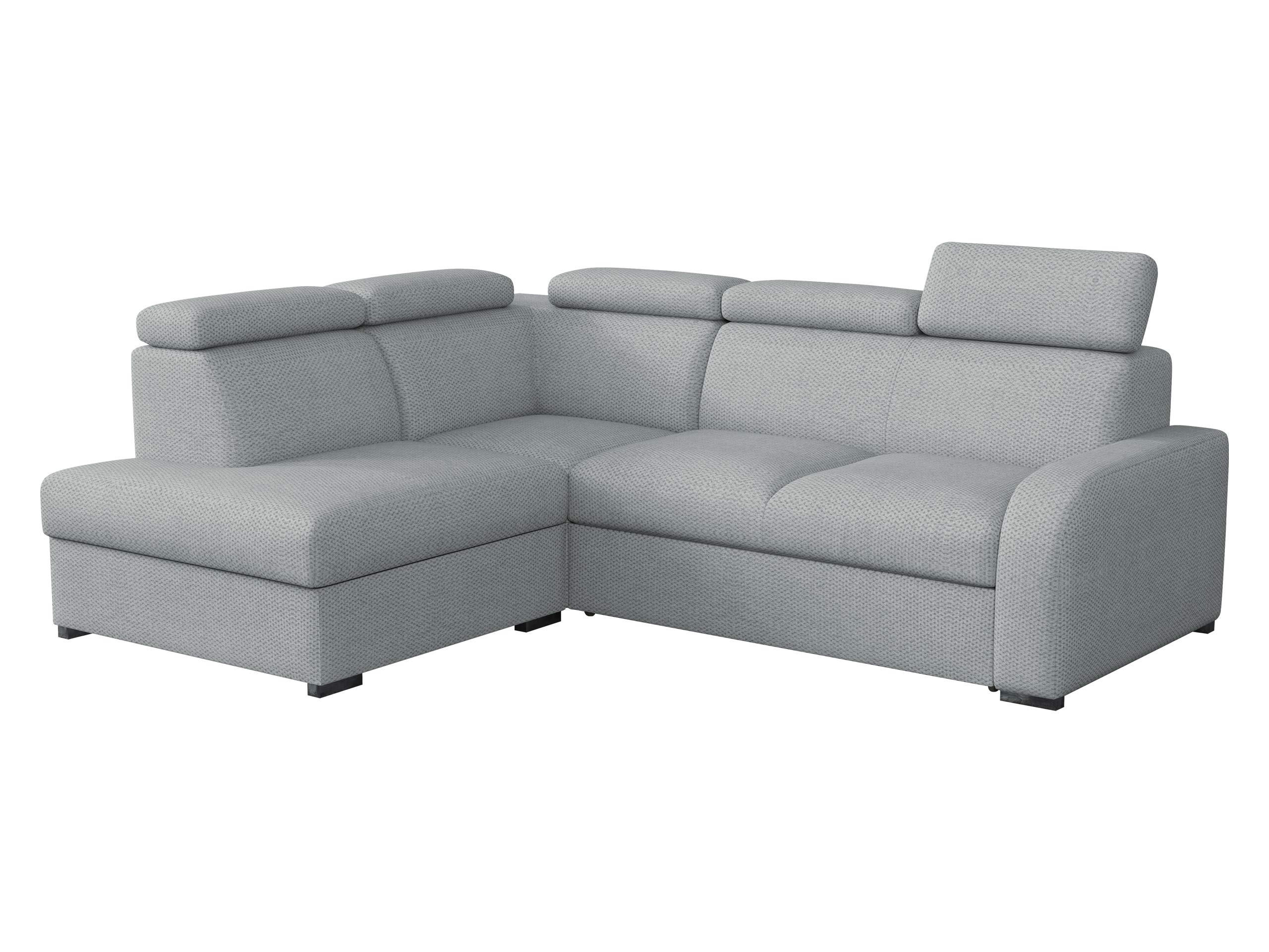 ECKSOFA Oslo 2rRLXp, Seite: Links LXP+R+2R - Silberfarben/Hellgrau, Holz/Textil (250/200cm) - MIRJAN24