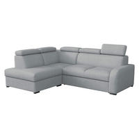 ECKSOFA Oslo 2rRLXp, Seite: Links LXP+R+2R - Silberfarben/Hellgrau, Holz/Textil (250/200cm) - MIRJAN24