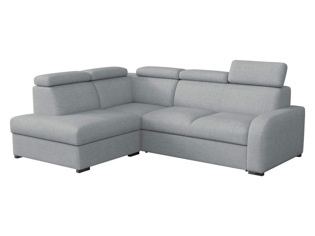 ECKSOFA Oslo 2rRLXp, Seite: Links LXP+R+2R - Silberfarben/Hellgrau, Holz/Textil (250/200cm) - MIRJAN24