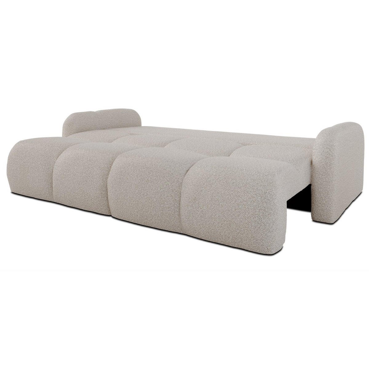 SOFA Potto mit ausziehbarer Ottomane Creme - Creme, Kunststoff/Textil (232/90/110cm) - Selsey