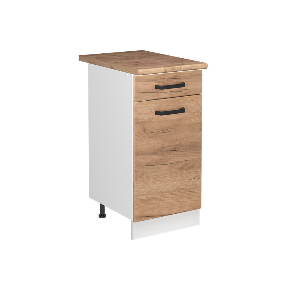 Vicco Spülenunterschrank Eiche, Weiß 40x81.6x60 cm