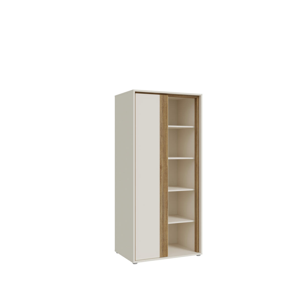 JUGENDZIMMER Wexlin in Mauvella Eiche und Sand 6 teilig mit Lamellenoptik - Beige/Braun, Holzwerkstoff (80/200/120cm)