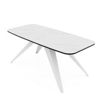 AUSZIEHTISCH FENTO 180/90/76 cm, Weiß / Bianco (Weiß) - Perlmutt/Weiß, Holzwerkstoff/Metall (90/180/76cm) - Idohome