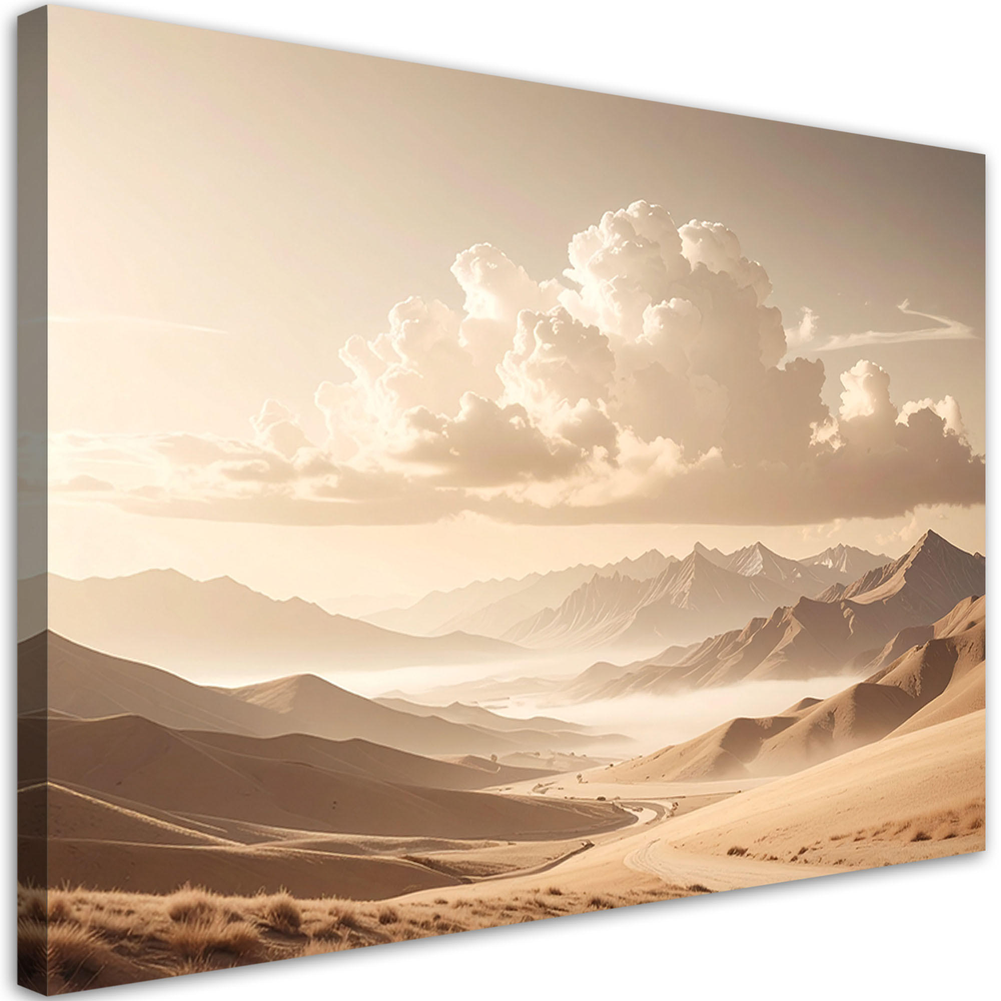 Feeby Leinwandbild Beige 100x70 cm