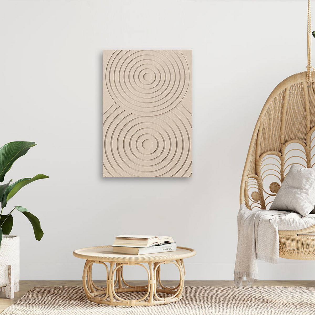 KUNSTDRUCK Beige 40/60 cm - Beige, Textil (40/60cm) - KUNSTLOFT