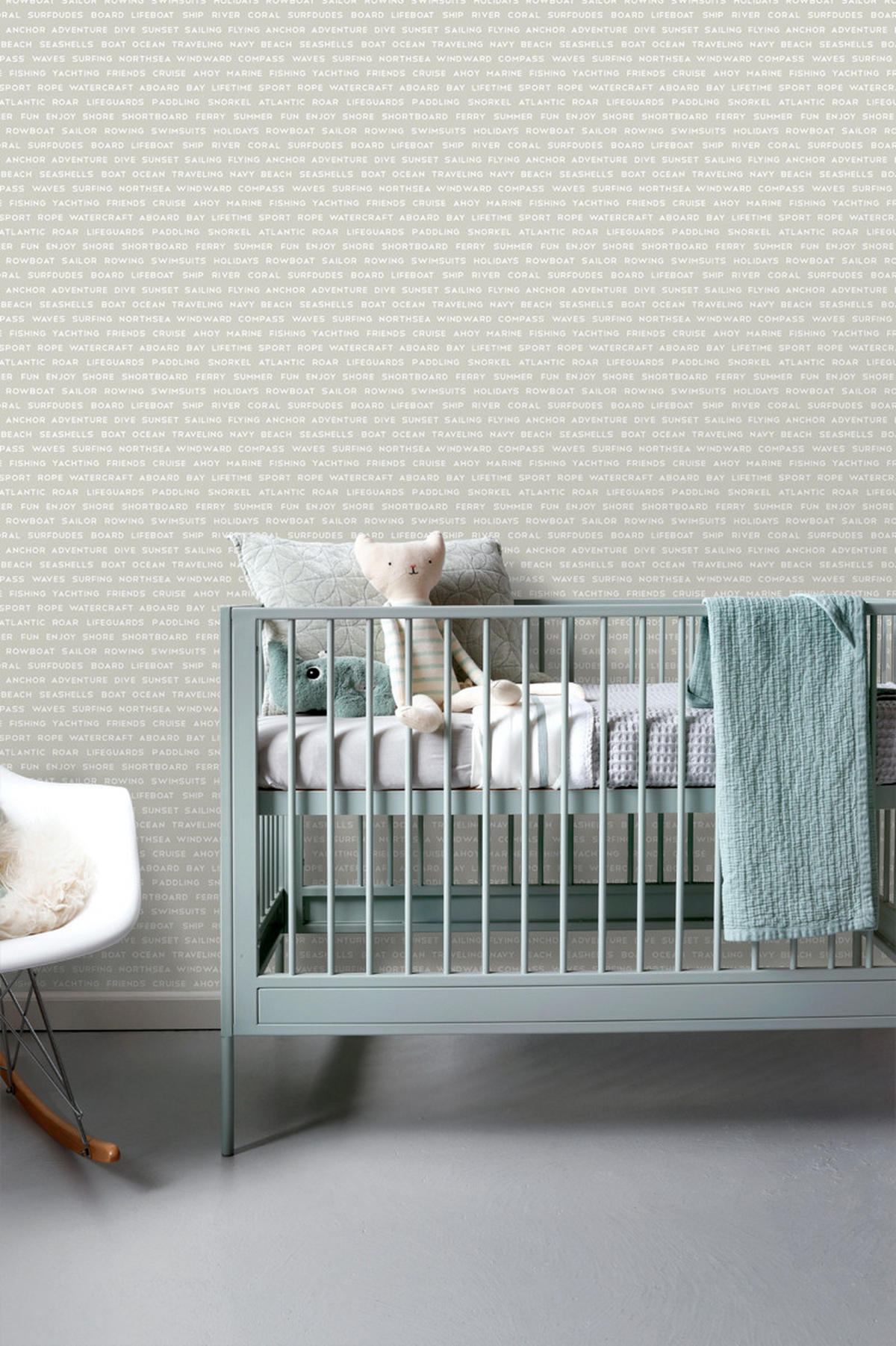 TAPETE maritime Strandtexte 53 cm x 10.05 m - Beige, Papier (53/0.1cm) - ESTAhome