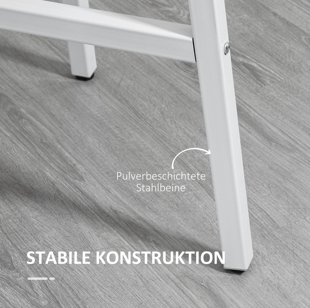 ESSTISCH aus Holzwerkstoff und Metall 80x80x76 cm Naturholz für 4 Personen mit rutschfesten Fußpolstern - Braun, Holzwerkstoff (80/80/76cm) - Modfu