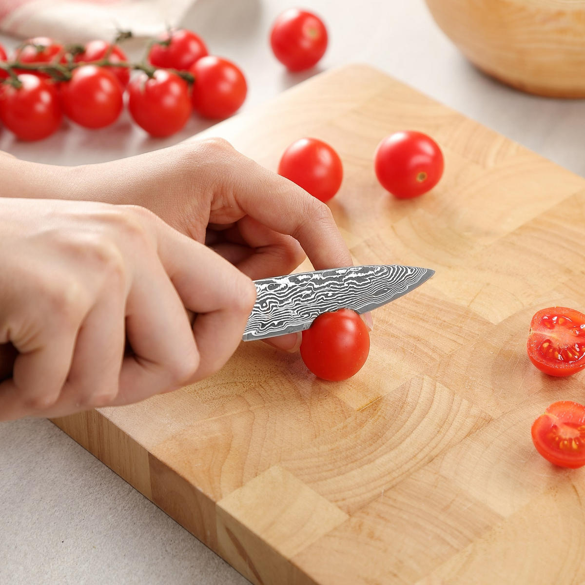 OFFICEMESSER 8 cm - Birkefarben, Holz/Metall (19cm) - Zayiko