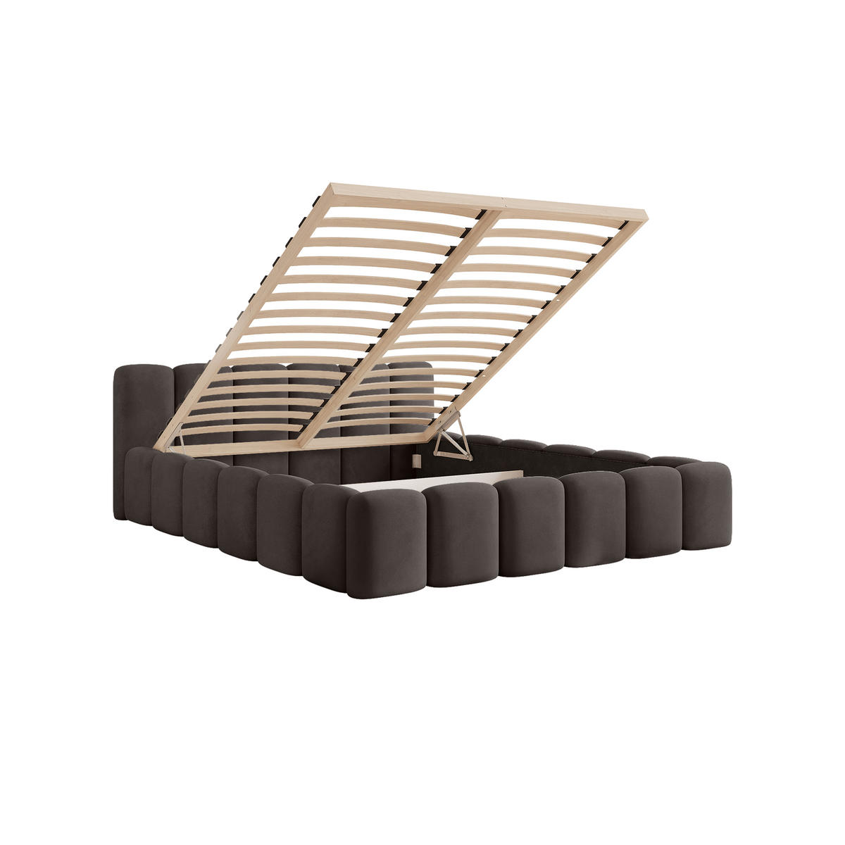 POLSTERBETT Limata 160x200 cm, Anthrazit - Anthrazit, Textil (160/200cm) - Fedve