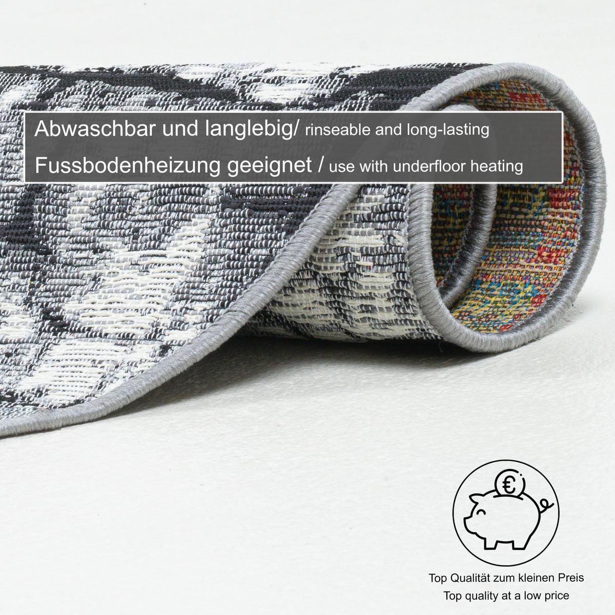 OUTDOORTEPPICH Aurora 60x60 cm - Grau, Textil (60/60cm) - Gino Falcone