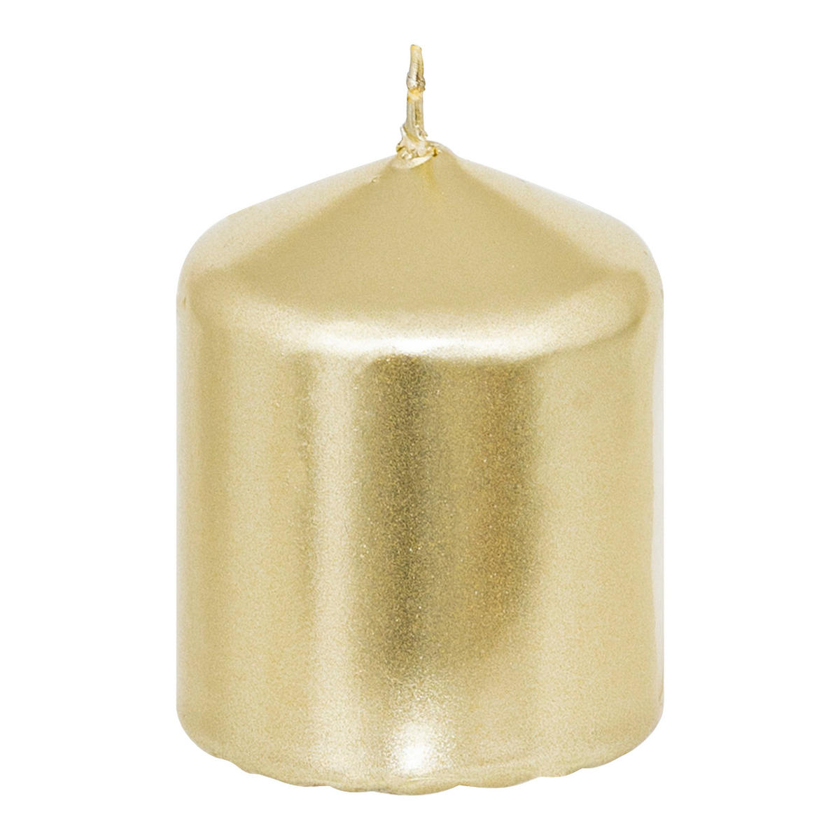 KERZEN 4er-Set Ø 5 cm - Goldfarben, Paraffin (5/12/5cm) - Atmosphera Createur d´interieur